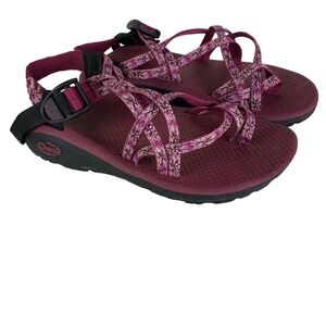 Chaco Z Cloud X2 Sport Sandals Womens Sz 6 Pink Purple Floral Hiking
